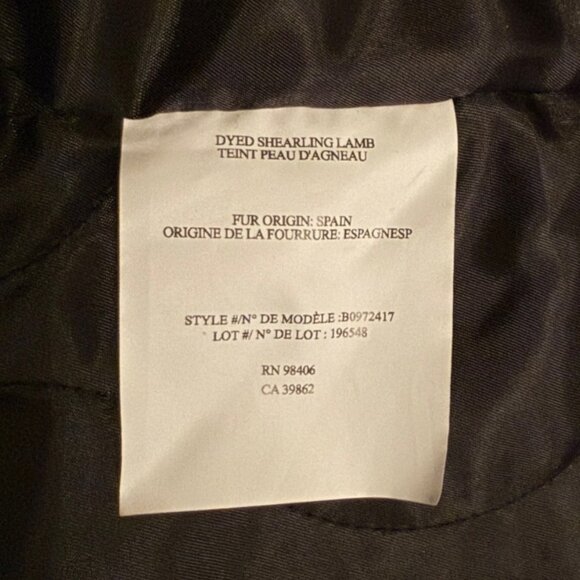 Theory Cashmere Wool Blend Large Black Hood Fur Zip Front Coat Jacket EUC - Picture 14 of 14